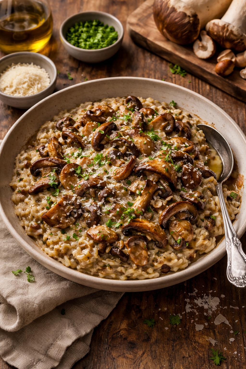 Wild mushroom risotto